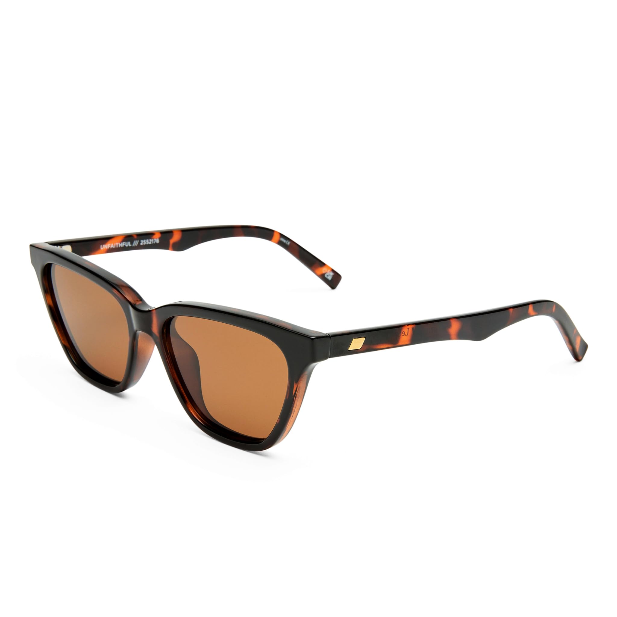 Le Specs UNFAITHFUL BLACK - Sonnenbrille für Damen Rechteckige Rahmenform mit hohem UV-Schutz LSP2352155