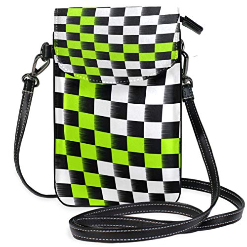 Preisvergleich Produktbild Handy Geldbörse Crossbody Karierte Flagge Kleine Umhängetasche Handy Geldbörse Geldbörse für Frauen Mädchen