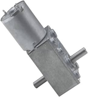 ELLANA Turbine Speed Low RPM Dc Motor 6v JGY370 Small Motors for Projects Gearbox Dc Gear High Torque Motor Double Output Shaft self-Locking Motor Worm controllable (Color : 24V, Size : 90rpm)