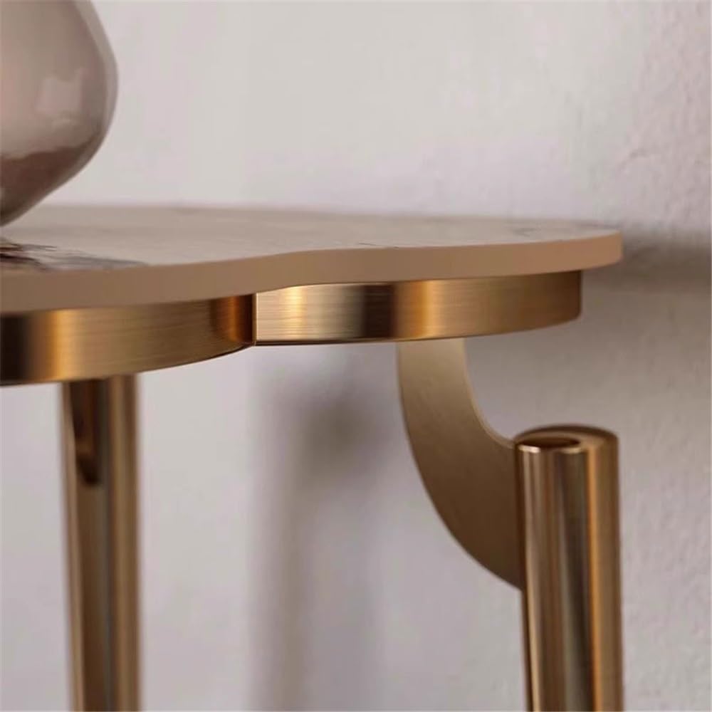 Soporte para bonsáis Estantería Ligera de Lujo con Placa de Roca for Plantas de Interior, de Acero Inoxidable, for Sala de Estar, balcón(Pequeño)