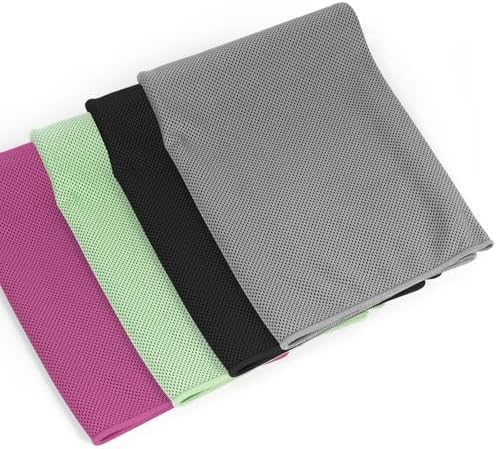 4 Pack Cooling Towel for Neck and Face,Ice Towel for Hiking Camping Riding Tennis Yoga Fitness Workout Gym Sweat Ice Towels (Multicolor-03)