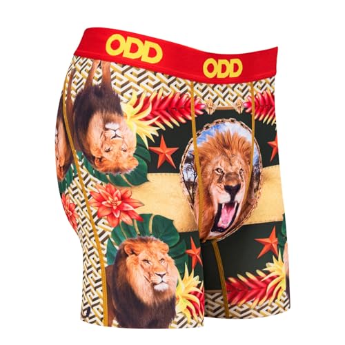 Odd Sox Men's Novelty Underwear Boxer Briefs, Lions High Fashion- Medium3