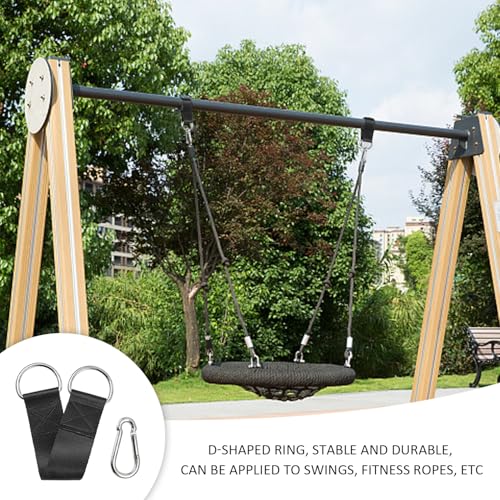 FDGGT 4 Stück Schaukelgurte, Mit 4 Stück Karabiner, Schaukelmontagezubehör, Hängemattenzubehör, Hängemattenaufhängungsvorrichtungen, Hängemattenbefestigungszubehör