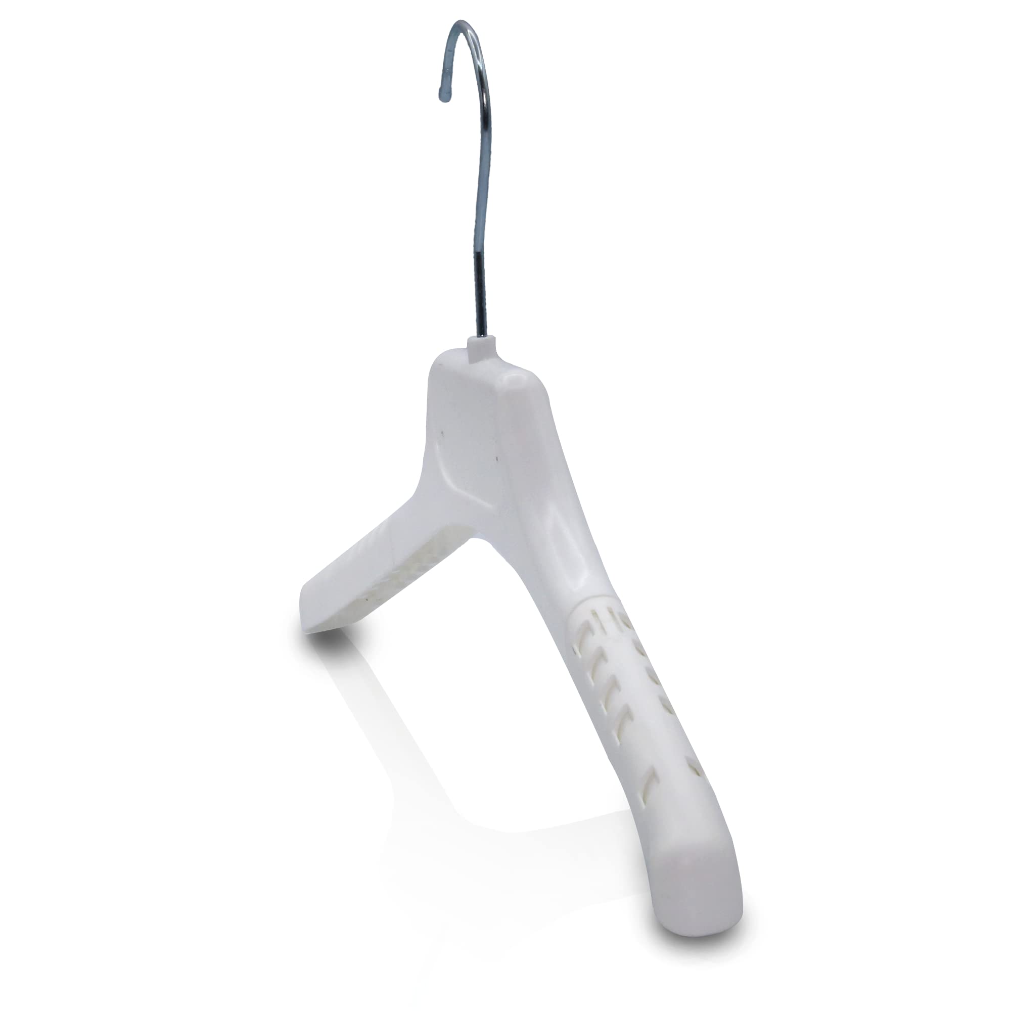 Kiroplast 20 Perchas para Ahorrar Espacio Extensibles Perchas de Hombro Extensible para Camisas, Camisetas de Plástico para Ahorrar Espacio, Perchas de Regalo (Blanco)