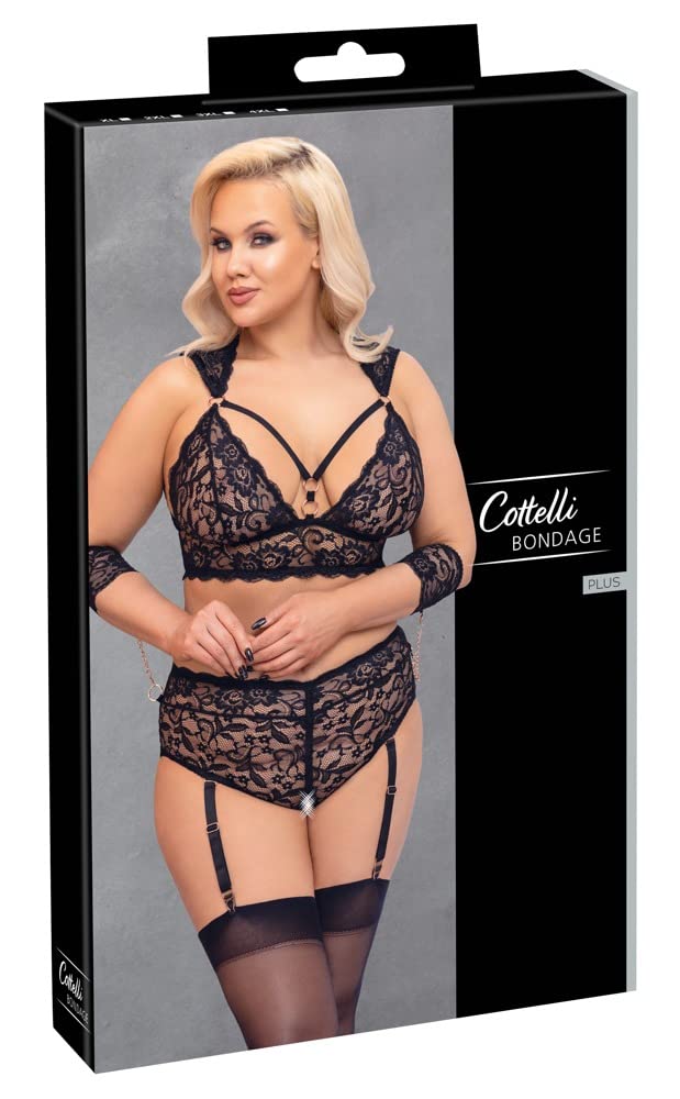 Cottelli BONDAGE BH Set Bondage 3XL Schwarz