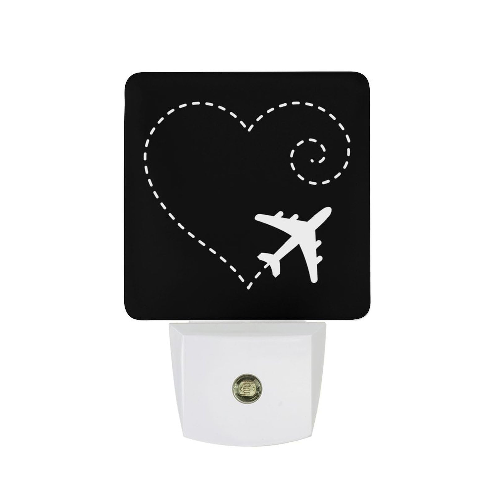 Nqrxadcrt Style Airplane Heart Night Light Plug In Wall Lights Bedside Lamp Bedrooms Home Hallways Decoration