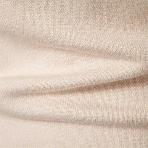 Men's Solid Color Half Zipper Knitted Pullover V-Neck Warm Simple Bright Color Wool Knitted Sweater4