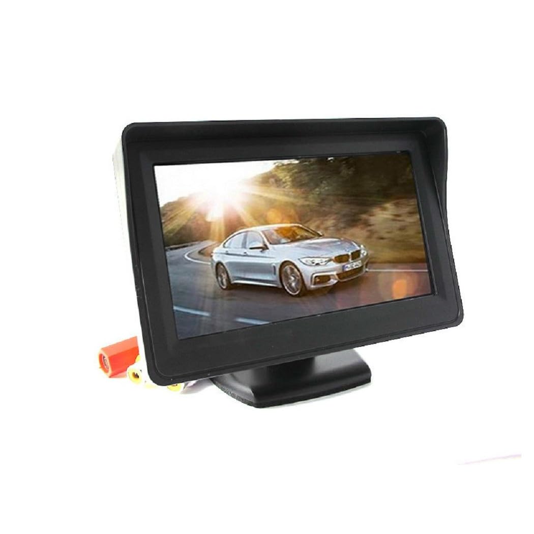 TrAdE Shop - MONITOR PORTATARGA CON TELECAMERA E SENSORI DI PARCHEGGIO MONITOR DA 4.3"