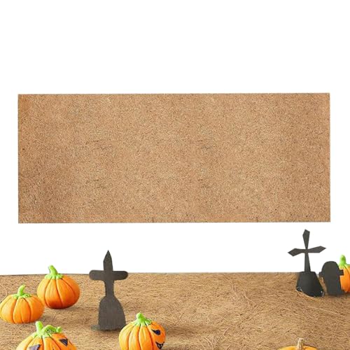 Pomurom Tapete de Paisaje de Aldea - Alfombra Decorativa Escena Fibra | Alfombrilla Vintage Halloween para Salón Jardín Terraza Mesa Eventos