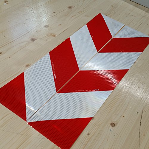 Preisvergleich Produktbild ( 4,37 / Einheit) Orafol 5951 Oralite Container Warnmarkierung Containerwarnmarkierung selbstklebend 141mm x 705mm 8 Streifen (4 x links, 4 x rechts) Din 67520