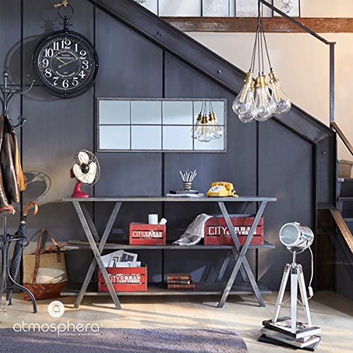 Lampada in bronzo e legno