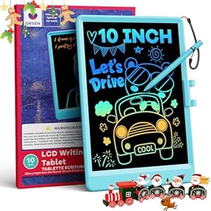 ORSEN Tableta de Escritura 10 Pulgadas, Tableta Gráfica Regalos para niños Niñas Bloc de escritura colorido, Aprendizaje de juguetes educativos para niños para niñas de 2 3 4 5 6 años (Azul)