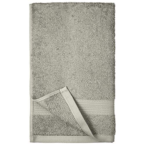 Image of Amazon Basics 6-Piece Fade-Resistant 100% Cotton Hand Towels for Bathroom, Soft Absorbent, 26 x 16 inches, Gray