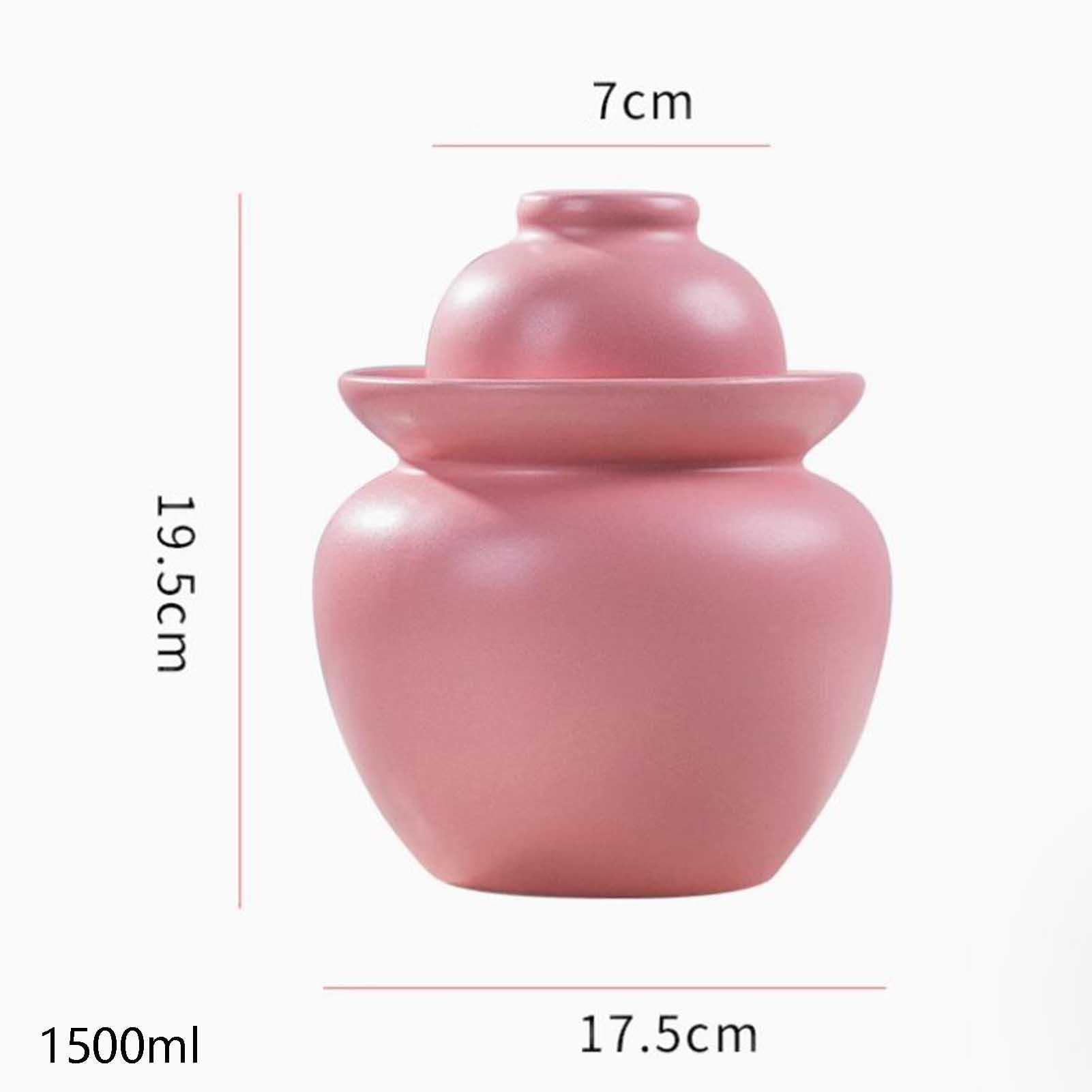 Kimchi-Glas aus Keramik, traditionelles chinesisches Porzellan, mit Luftschleusendeckel und Wasserdichtung, Retro-Lebensmittelbehälter für Essiggurken, Sauerkraut, Gärung