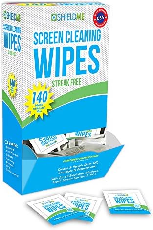 SHIELDME Lens Cleaning Wipes, 140 Ct, Black (6140)
