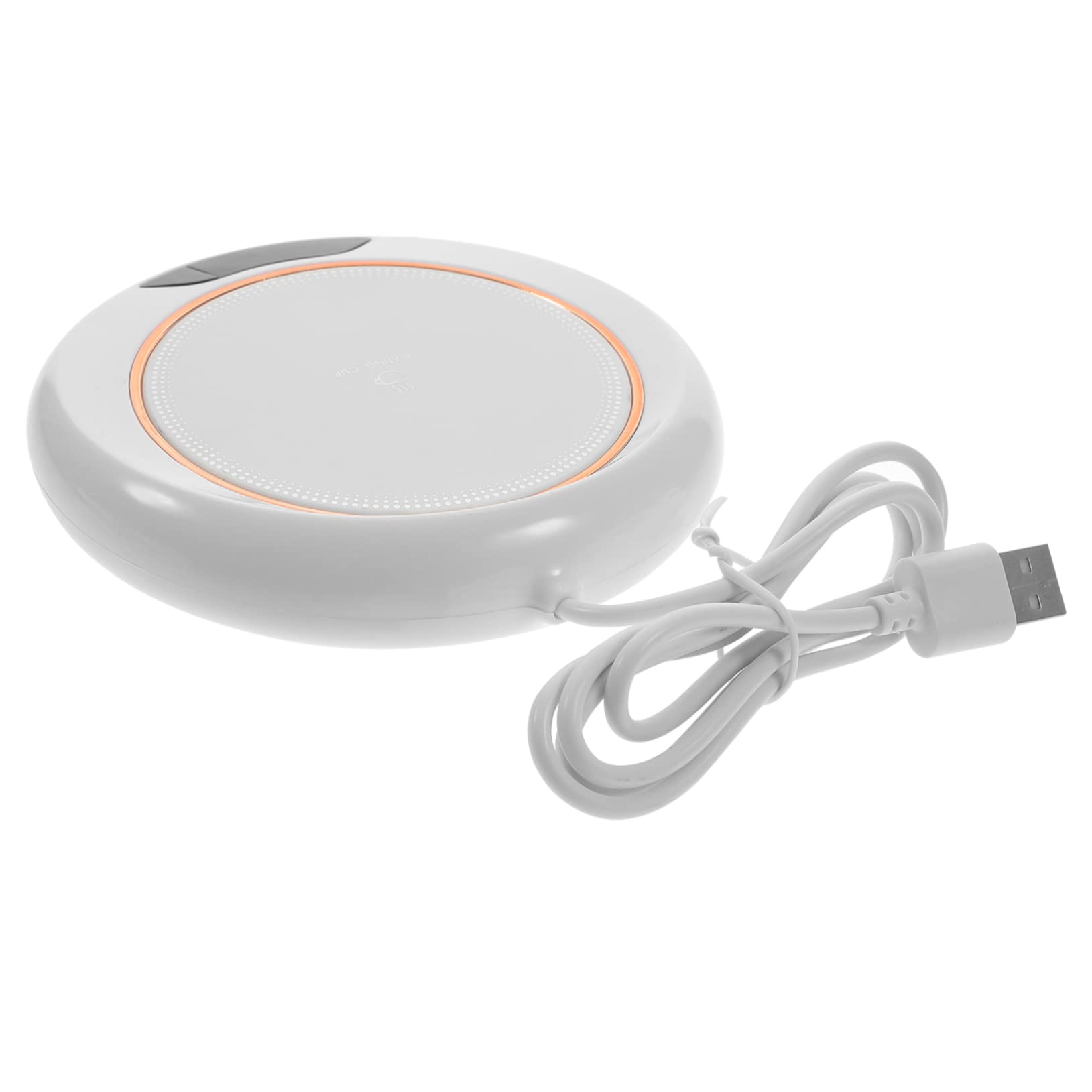 Cabilock USB Warm Coaster Electric Coffee Cup Warmer Cup Heating Coaster Coffee Mug Warmer Coffee Warmer Coaster Heated Coffee Mug Coffee Wamer White Abs Electric Cup Office Desktop, 11.5X11.5X2CM