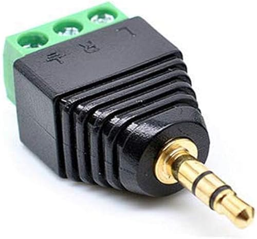 Miniatura 3 de Paquete de 5 conectores de bloque de terminales TRS macho de 18 de pulgada y 0.138 in, conector de audio estéreo de 0.138 in de 3 polos para