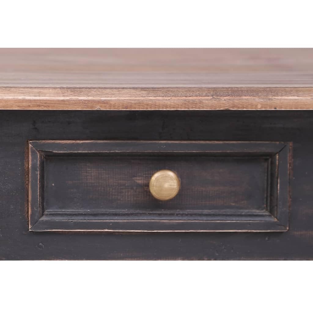 vidaXL Bureau avec 3 Tiroirs, Table d'Ordinateur, Bureau d'Écriture, Table d'Étude, Bureau d'Ordinateur, 117x57x75 cm Bois d'Acajou Massif