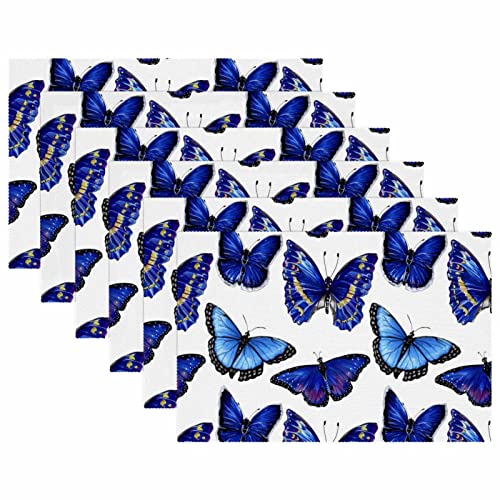 Sets de table papillons 30x45cm antidérapants et résistants chaud - 6