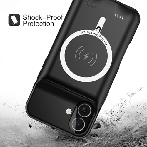 Yingykj S2 Battery Case For Iphone 16, Upgraded 10000Mah Battery Pack Rechargeable Charger Case Support Carplay thumb #4