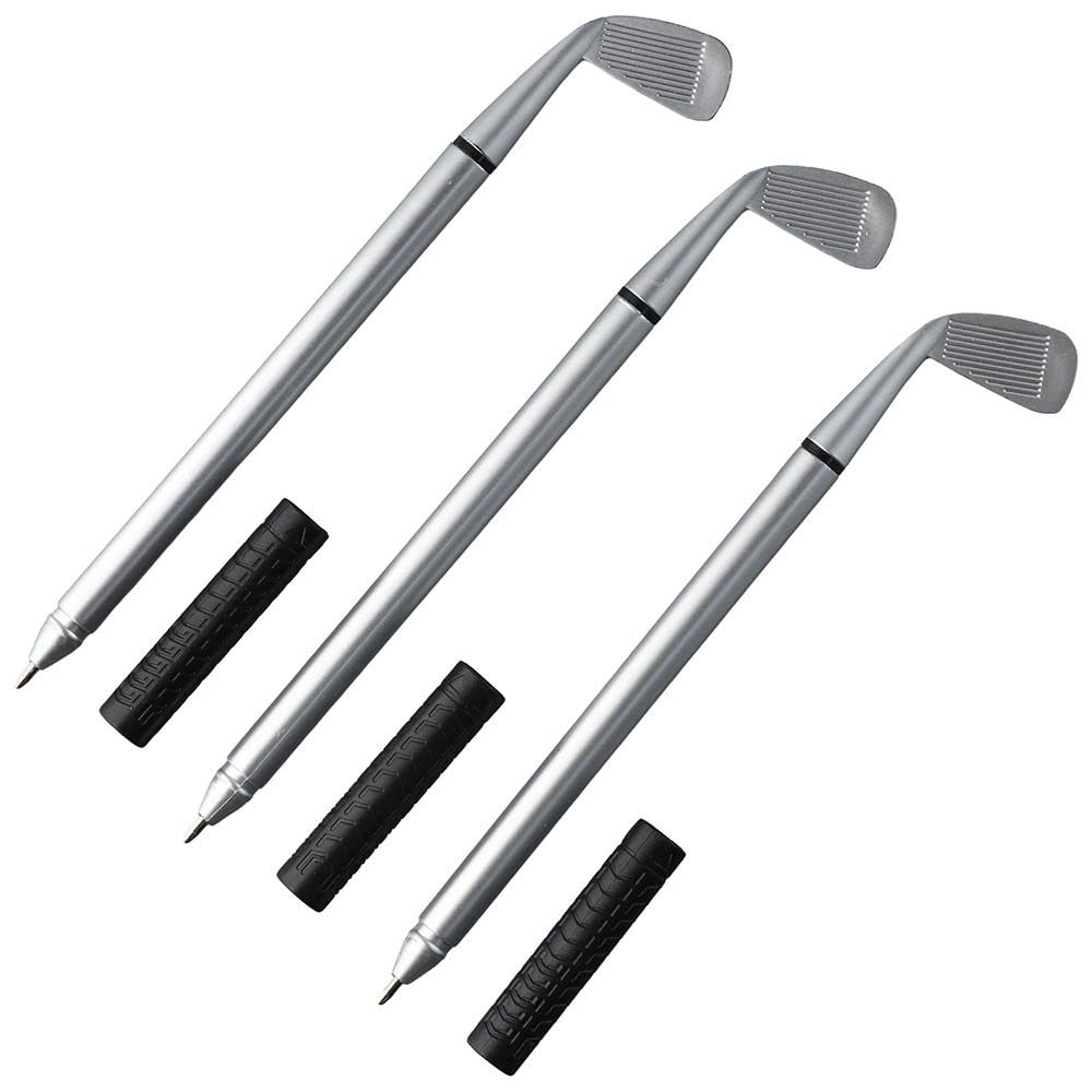 Risedot 12-Piece Golf Ballpoint Pen Set, Modern Silver Gray, Ambidextrous, HB, Not Water Resistant, Gift for Golfers Office Supply - Image 3