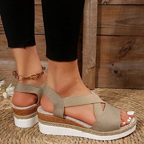 Sandales pour femmes sans talon en cuir souple pour marcher sans douleur tout l'été