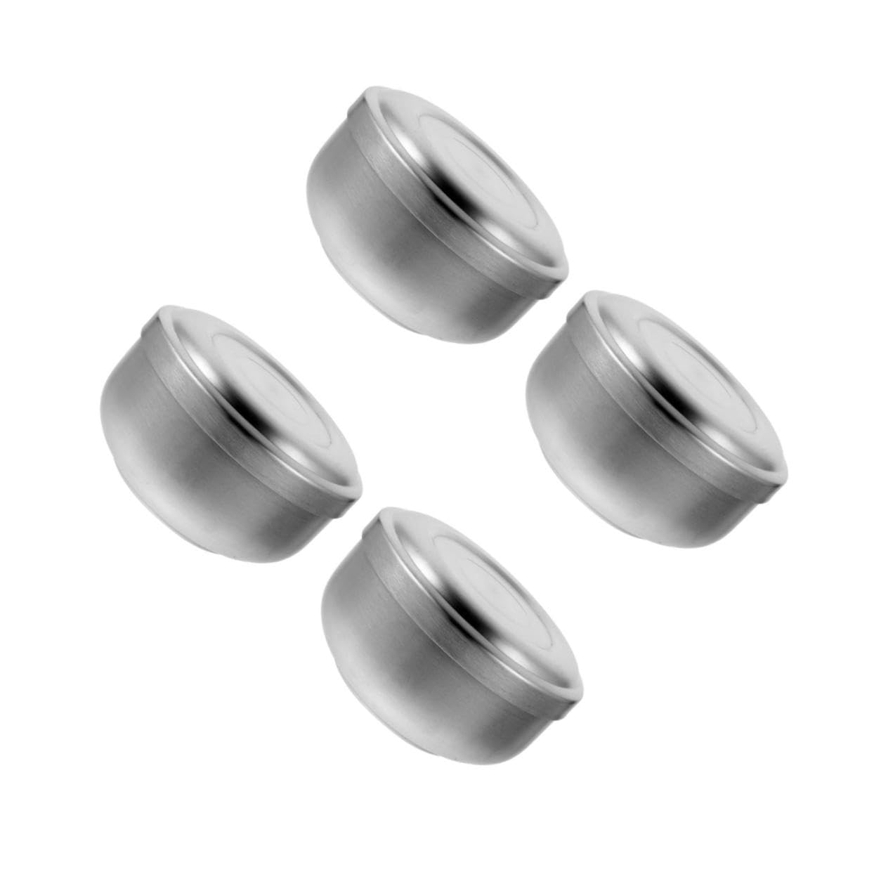 NOLITOY 4piezas Tazón De Afeitar Inoxidable Con Tapa Para Jabón De Afeitar Práctico y Duradero Para Hombres Casa o Barbería Plateado