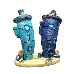 Penn-Plax Spongebob Bikini Bottom Homes Aquarium Ornament | Great Decoration Look for Your Tank