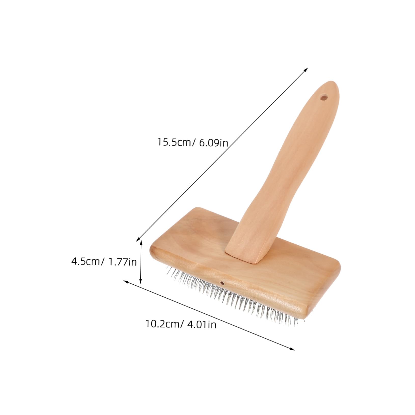 AUTSUPPL 2pcs Wood Handle Wool Felting Brush Set Craft Felting Tools for Needle Felting Spinning Weaving Projects