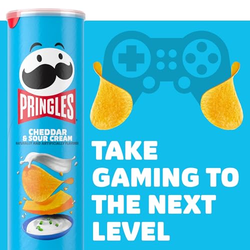 Image of Pringles Cheddar & Sour Cream Potato Crisps, 158 g, Ligth Blue, Medium (3800013895)