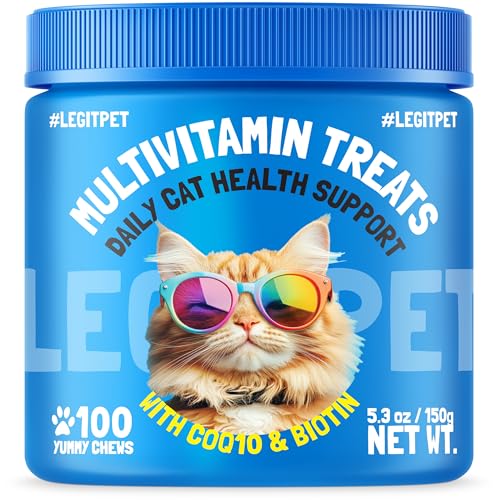 16% off - Multivitamin Cat Treats Vitamins for Indoor Cats Skin & Coat Digestion Immunity Mobility Heart &...