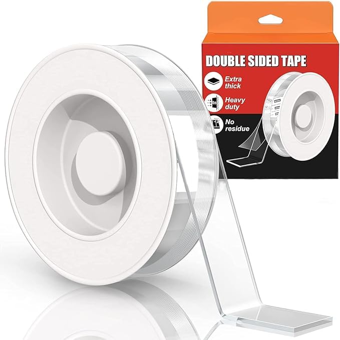 Image of SR Double Sided Tape, 3 Meter Removable and Washable Grip Mounting Tape, for Home Office Car Decoration, Fixing Carpets