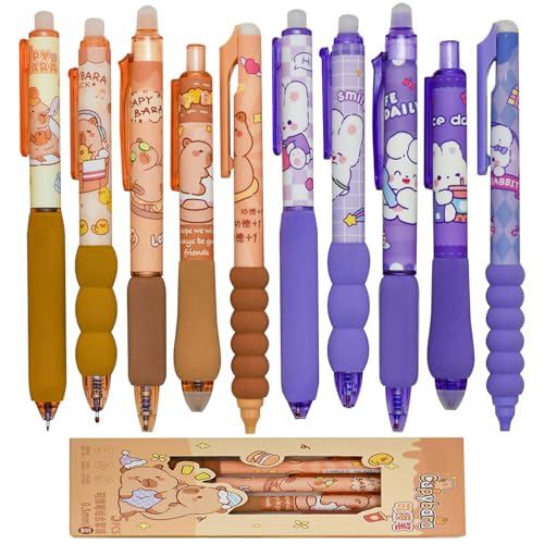 Set de 10 bolígrafos borrables de gel Lopenle azul