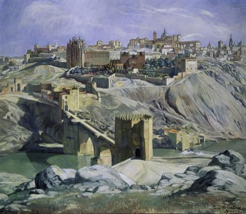 Affiche Toile Ignacio Zuloaga Paysage de Tolède pour habiller un mur vide 60x90