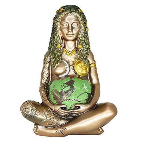 Estatua Gaia Madre Tierra en Resina Pintada