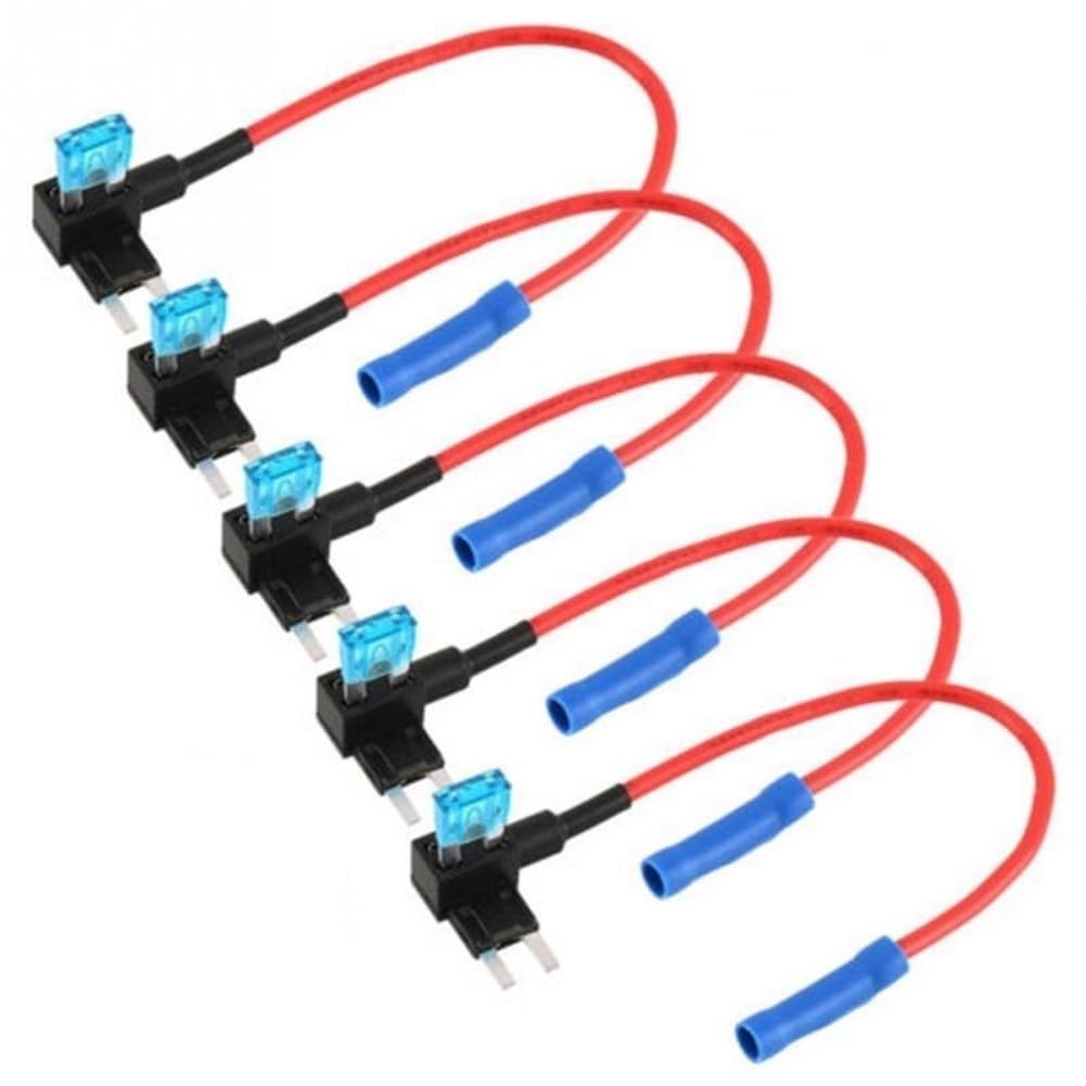 Car Fuses,Auto Blade Fuses Kit 5 Pcs Mini Blade Micro Add-a-Circuit Adapter Fuse Set accessories automotri Car Fuse box 12v Holder Insurance ATM Adapte APM Tap
