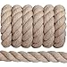 Twisted Cotton Rope (3/4 in x 50 ft) Natural Thick Rope for Crafts, Railings, Hammock, Decorating (Brown)
