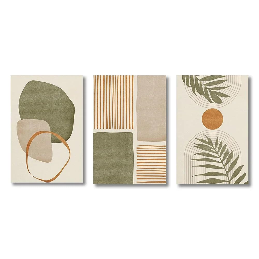 SOBMQ Poster-Abstract Minimalist Style Shape Illustration Modern Wall Art Canvas Print Poster Picture For Home Living Room Bedroom Decoration-50 * 70cm-3PCS (No Frame)