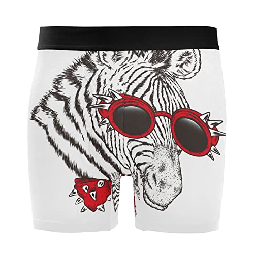 Bóxer para hombre Vnurnrn cebra ropa interior cómoda para oficina y entrenamiento diario
