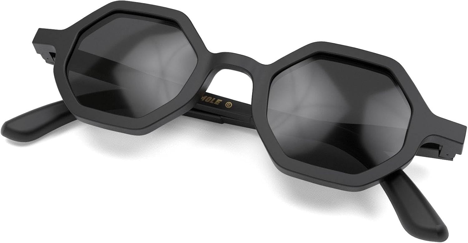 LONDON MOLE® Malibu sunglasses | Cool hexagonal/octagonal shaped glasses | Men’s Women’s Unisex | Spring hinges