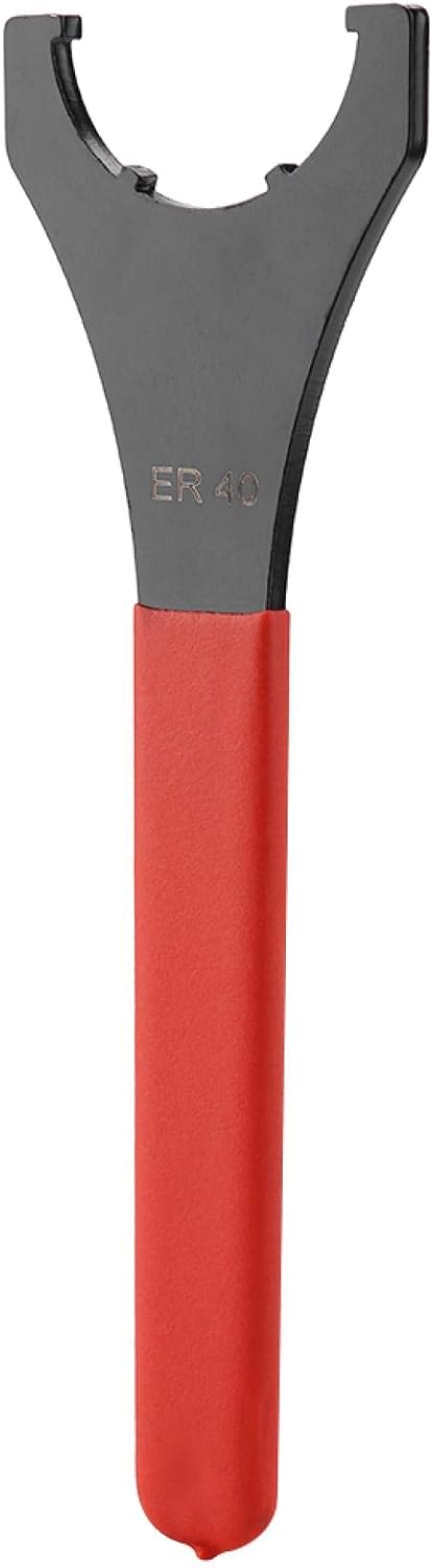 KUIDAMOS Wrench Spanner Wrench Set,ER40 Collet Chuck Wrench with 58mm Opening,Red Collet Chuck Wrench Spanner ER40 Collet Wrench for Lathe CNC Milling Chuck