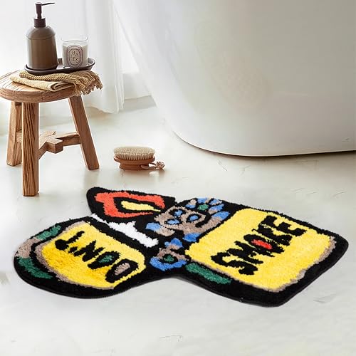 Tapete decorativo moderno en poliéster amarillo 70x57 cm miniatura 4