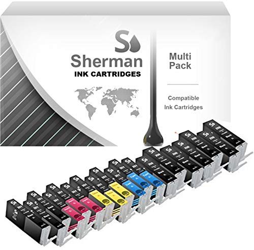 Sherman Ink Cartridges 18 Pack Compatible Ink Cartridge Replacement for PGI-250XL CLI-251XL for Printers: PIXMA MX922, PIXMA MG5420, PIXMA MG6320, PIXMA MG7120, PIXMA MG5520, PIXMA iP7220 3 Black, 3 Cyan, 3 Yellow, 3 Magenta, 6 Photo Black