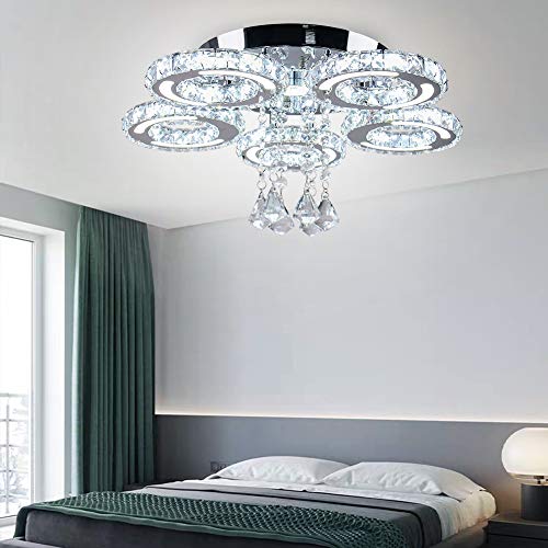 Plafoniera a LED in acrilico 5 anelli Lampadario