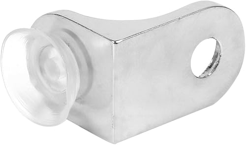 Miniatura 6 de Soportes para estantes de vidrio de aleación de zinc, niquelados, plateados, paquete de 10, con ventosas, 9.8 x 5.9 pulgadas, soporte de estante