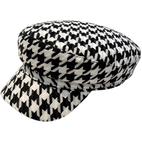 Béret femme noir 56-58 cm : chapeau plat élégant style peintre