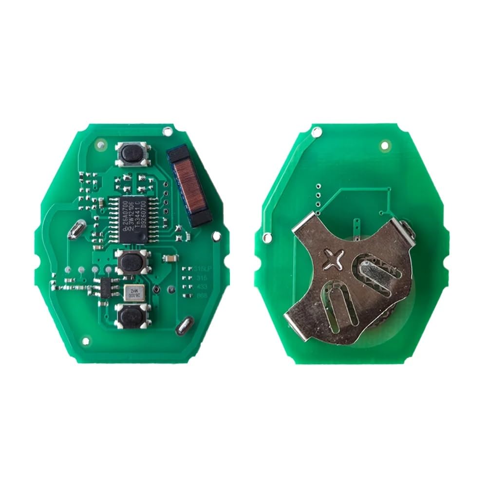 Llave Funda de Coche Mando a Distancia para 434 MHz 3 Botones, Carcasa para BMW CAS2 Serie 5 E46 E60 E83 E53 E36 E38 E39 ID46 Chip HU92