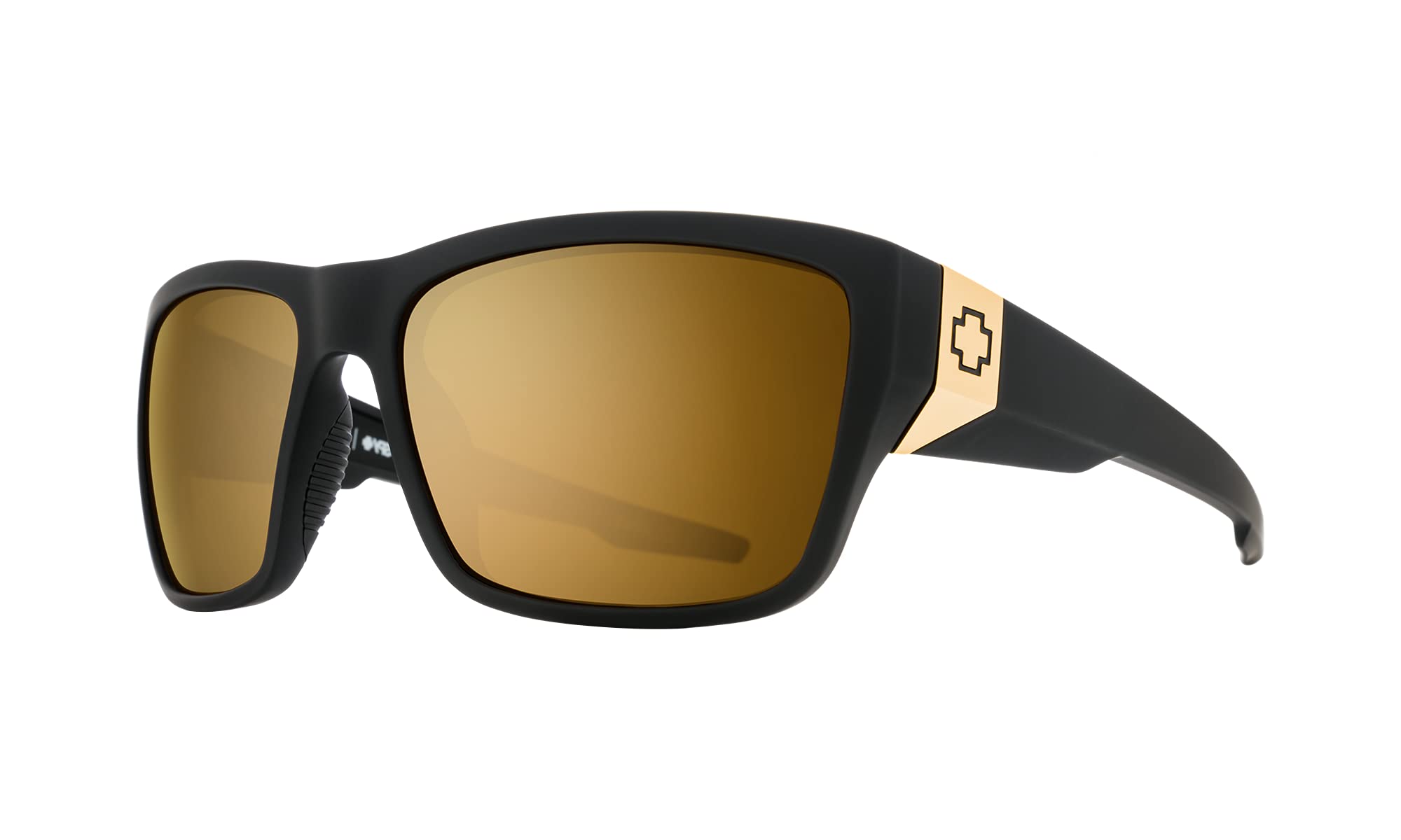 Dirty Mo 2 25 Anniv Matte Black Gold/ HD Plus Bronze with Gold Spectra Mirror Rectangle Sunglasses for Men + BUNDLE with Designer iWear Complimentary Eyewear Kit