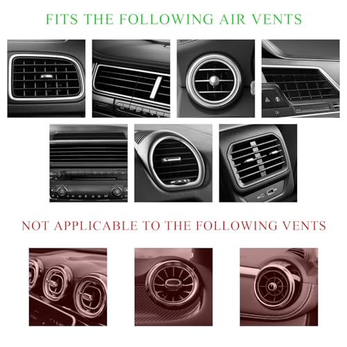 Image of Wevdn 2 PCS Bling Car Air Vent Clip, Crystal Heart Car Air Fresheners Diffuser Vent Clip, Rhinestone Air Conditioning Outlet Clip For Women Girls, Interior Decor Car Accessories (Heart, White)