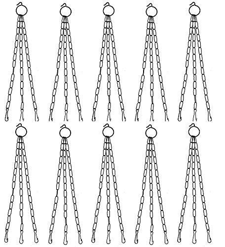 Deehome Iron Metal Chain for Hanging Pots (Pack of 10) Length-15 Inch Hanging Basket Chain (Black Powder Finish)-image-28